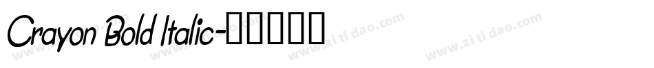 Crayon Bold Italic字体转换